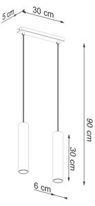 Sollux SL.1241 - Пендел LAGOS 2xGU10/10W/230V златист