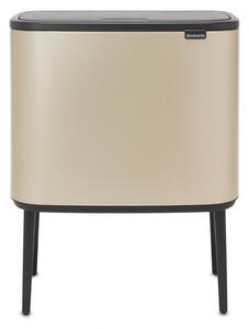 Кош за боклук Brabantia Bo Touch 1003213, 36 л, Плавно и безшумно отваряне, Голям отвор, Златен металик