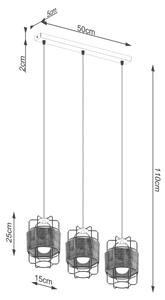 Sollux SL.1301 - Пендел GIZUR 3xE27/15W/230V