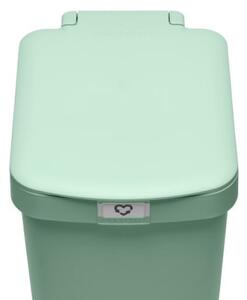 Кош за боклук с педал Brabantia StepUp 1008481, 16 л, Екологични материали, Голям отвор, Светлозелен