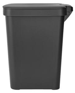 Кош за боклук с педал Brabantia StepUp 1008482, 25 л, Екологични материали, Голям отвор, Тъмносив