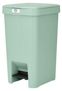 Кош за боклук с педал Brabantia StepUp 1008481, 16 л, Екологични материали, Голям отвор, Светлозелен