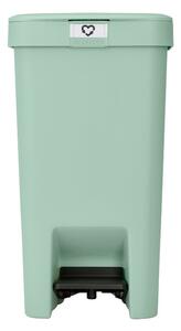 Кош за боклук с педал Brabantia StepUp 1008481, 16 л, Екологични материали, Голям отвор, Светлозелен