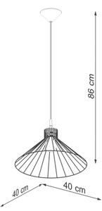 Sollux SL.1186 - Пендел EDA 1xE27/15W/230V черен