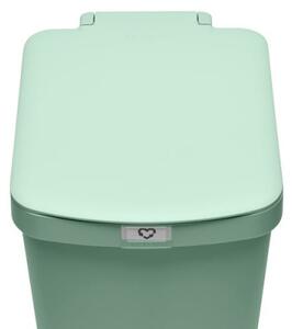 Кош за боклук с педал Brabantia StepUp 1008484, 25 л, Екологични материали, Голям отвор, Светлозелен