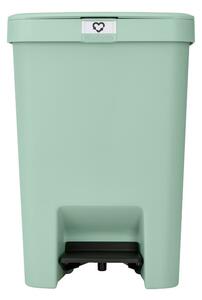 Кош за боклук с педал Brabantia StepUp 1008484, 25 л, Екологични материали, Голям отвор, Светлозелен