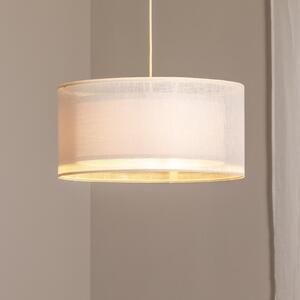 Maco Design Висящо осветление Duo Den Light, кремаво, Ø 50 cm, лен, PVC, Затъмняване, Бежов, Дневна/трапезария, Плат / текстил