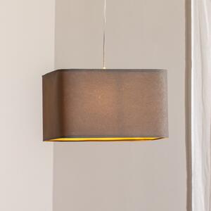 Maco Design Осветително тяло Kwadro, сиво, 40 x cm, велурен плат, Затъмняване, Сив, Дневна/трапезария, Плат / текстил