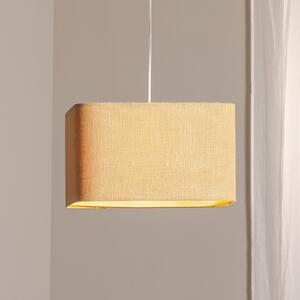 Maco Design Осветително тяло за окачване Kwadro, бежово, 40 x cm, плат от юта, Затъмняване, Бежов, Дневна/трапезария, Плат / текстил