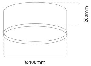 LED Плафониера RONDO LED/18W/230V черен