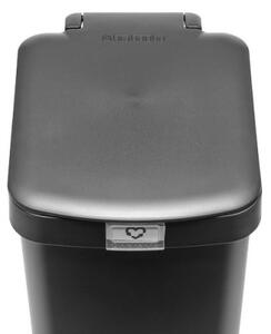 Кош за боклук с педал Brabantia StepUp 1008479, 16 л, Екологични материали, Голям отвор, Тъмносив