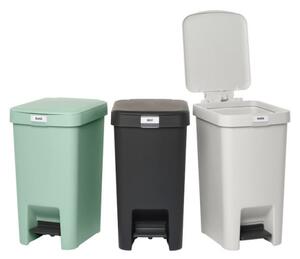 Кош за боклук с педал Brabantia StepUp 1008479, 16 л, Екологични материали, Голям отвор, Тъмносив