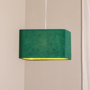 Maco Design Осветително тяло Kwadro, зелено, 40 x cm, велурен плат, Затъмняване, Зелен, Дневна/трапезария, Плат / текстил