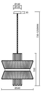 Пендел AURELIA 12xE14/40W/230V хром