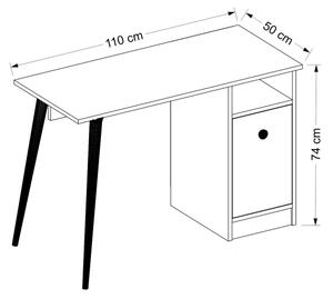 Бюро CANNAS 110x74 см бял/кафяв