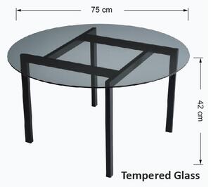 Масичка за кафе BALANCE 42x75 см черен