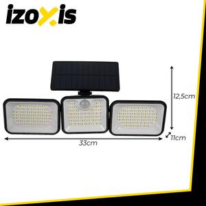Соларна лампа 180 LED 550 lm със сензор за движение и здрач - IP65