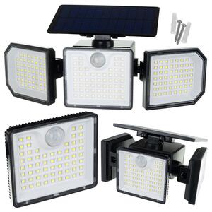 Соларна лампа 167 LED 500 lm със сензор за движение и здрач - IP65