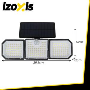 Соларна лампа 167 LED 500 lm със сензор за движение и здрач - IP65