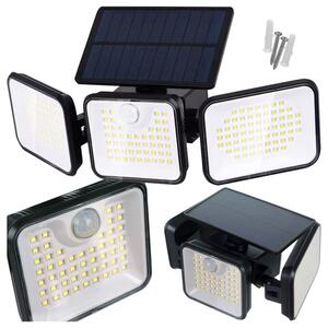Соларна лампа 180 LED 550 lm със сензор за движение и здрач - IP65