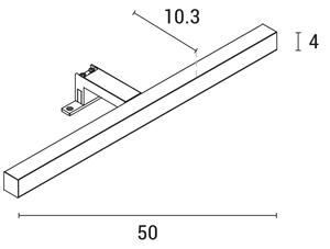 LED Лампа за огледало в баня LED/7W/230V 4000K 50 см IP44 хром