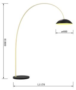 Wofi 3001-104 - LED Димируем лампион ROSCOFF LED/21W/230V черен/златист