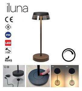 Redo 90312 - LED Димируема настолна лампа ILUNA LED/2,5W/5V 3000 mAh IP65 черен