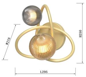 Wofi 4015-204 - LED аплик METZ 2xG9/3,5W/230V златист/сив