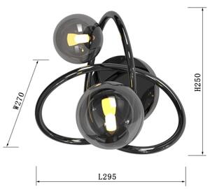 Wofi 4014-205 - LED аплик NANCY 2xG9/3,5W/230V черен хром