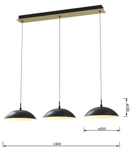 Wofi 7001-304 - LED Димируем пендел ROSCOFF LED/29W/230V черен/златист