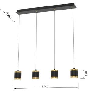 Wofi 7003-404-LED Димируем пендел TOULOUSE LED/34W/230V черен/златист