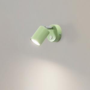 Стенен прожектор Fun, светлозелен, височина 14 cm, регулируем, GU10