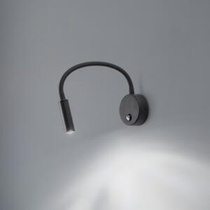 TK Lighting Стена лампа Lagos, 45 см, черна, за четене, регулируема, G9, Черен, спалня, Метал, Модерен, Стенна розетка отдолу