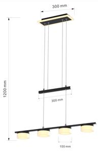 Wofi 7054-502 - LED Димируем пендел JESSE LED/21W/230V черен