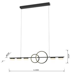 Wofi 7030-702 - LED Димируем пендел MESSINA LED/57W/230V черен
