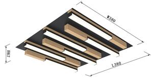 Wofi 9031-606 - LED Димируем плафон PALERMO LED/26W/230V дърво