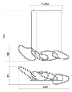 Redo 01-2594 - LED Димируем пендел BIAS LED/87,4W/230V 3000K бял