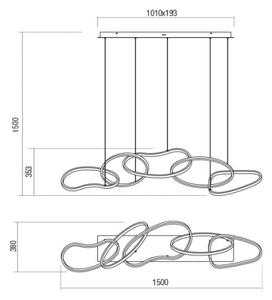 Redo 01-2599 - LED Димируем пендел BIAS LED/108,6W/230V 3000K черен