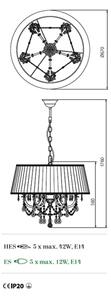 Incanti ICA P5 01 01 - Пендел CANDORE 5xE14/42W/230V