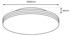 LED Плафон за баня BEVER LED/16W/230V 4000K Ø 33 см IP44