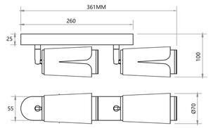 Спот FLOWER 2xGU10/8W/230V бял