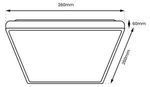 LED Плафон за баня DABAR LED/11W/230V 4000K 26x26 см IP44