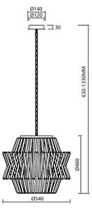 Кристален пендел CROWN 12xE14/40W/230V златист