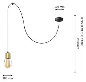 Пендел TUBE 1xE27/15W/230V черен/златист