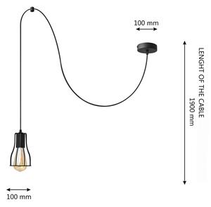 Пендел TUBE 1xE27/15W/230V черен