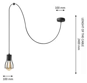 Пендел TUBE LONG 1xE27/15W/230V черен