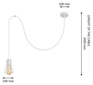 Пендел TUBE LONG 1xE27/15W/230V бял