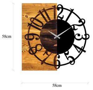 Стенен часовник 58x58 см 1xAA дърво/метал