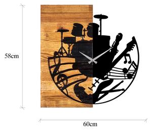 Стенен часовник 60x58 см 1xAA дърво/метал