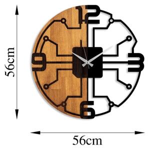 Стенен часовник Ø 56 см 1xAA дърво/метал